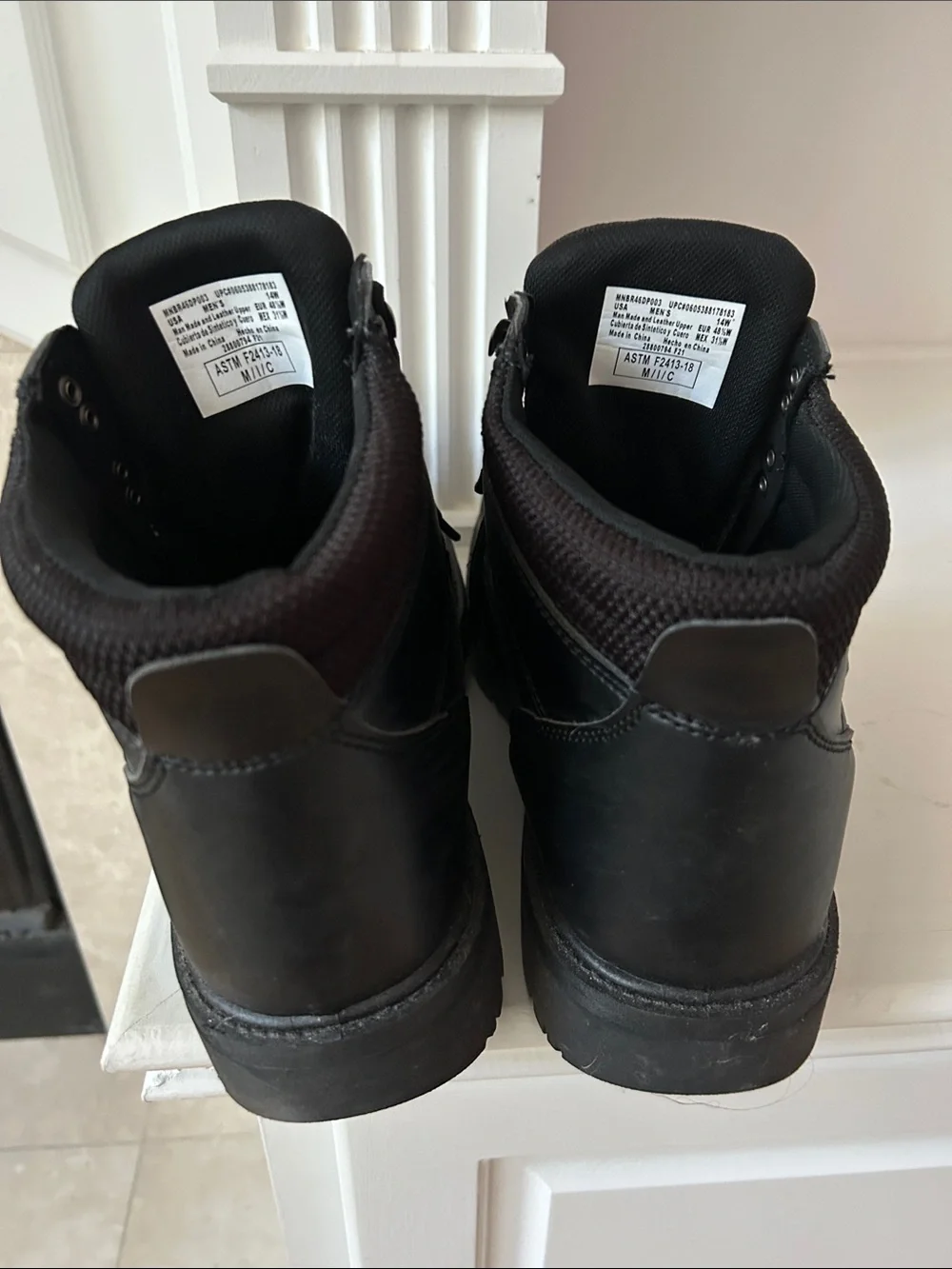 Brahma Black Men's Lace-Up Steel Toe Work Boots Size 14